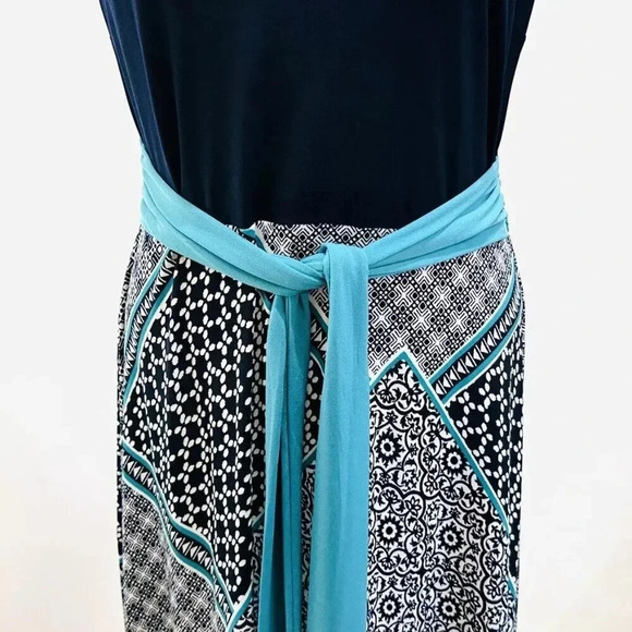 ENFOCUS STUDIO Women Sleeveless Full Length Floral Multi-Colored Dress Size 6 - Picture 4 of 13